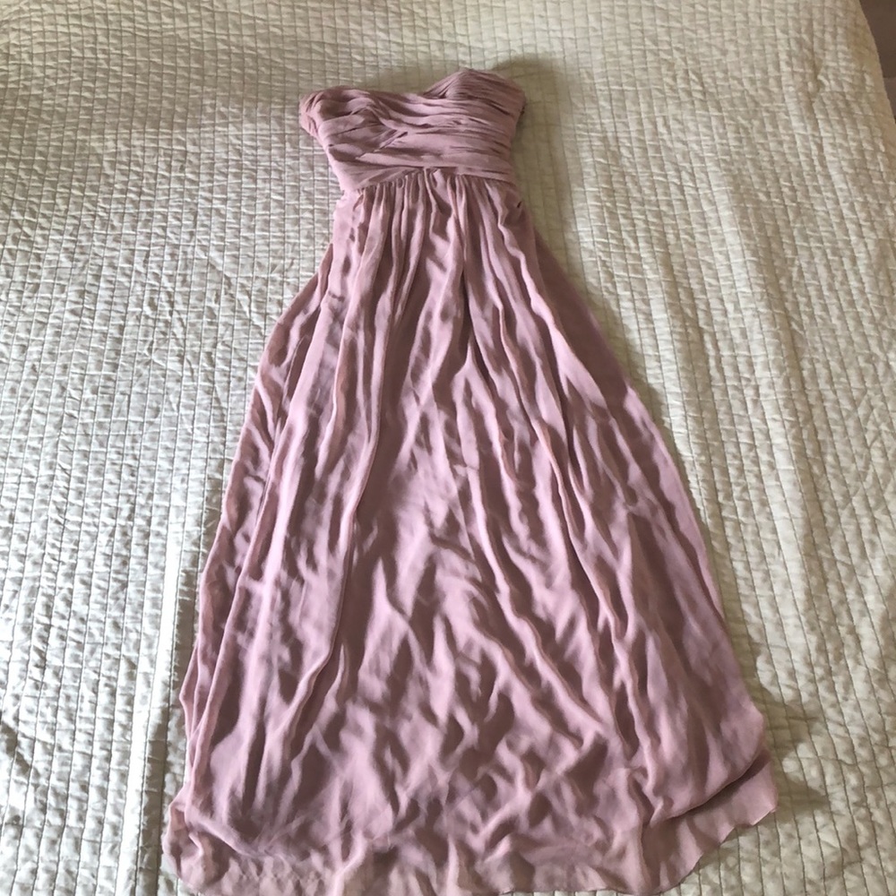 Blush pink prom bridesmaid gown Dessi Collection Vivian Diamond